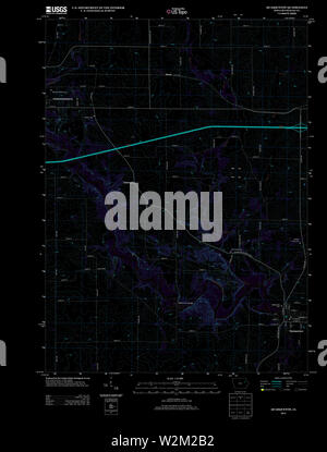 Carte TOPO USGS IOWA IA Quasqueton TM 20130417 Restauration inversé Banque D'Images