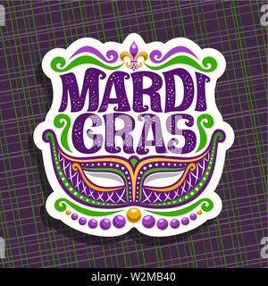Logo Vector pour Mardi Gras Illustration de Vecteur