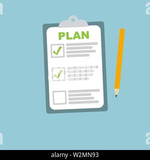 Clipboardicon planification icône de validation. Vector EPS10 Illustration de Vecteur