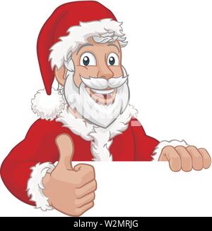 Les jeunes Santa Sign Up Christmas Cartoon Illustration de Vecteur