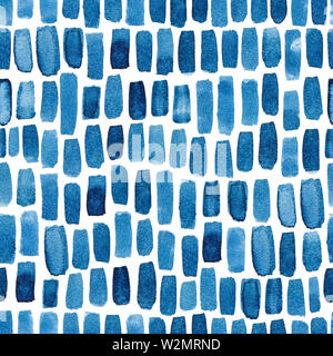 Motif de fond transparent avec éclaboussures bleu aquarelle Banque D'Images