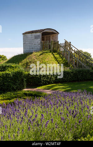 Le Mont, Boscobel House Gardens, où Charles II, s'asseoir et lire Banque D'Images