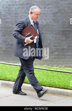 Geoffrey Cox QC MP, Procureur Général, laissant après une réunion du cabinet, Downing Street 9 Juillet 2019 Banque D'Images