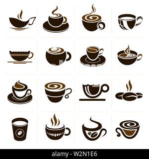 Chocolat, café et de caramel - sticker design icône. Illustration de Vecteur