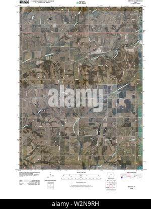 Cartes topographiques USGS IOWA IA Brooks 20100422 Restauration TM Banque D'Images