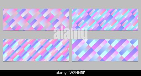 Modèle de gradient diagonale géométrique bannière set - abstract vector conception graphique Illustration de Vecteur