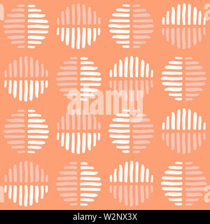 Un résumé des points à rayures tendance, créé de la main des formes. Banque D'Images