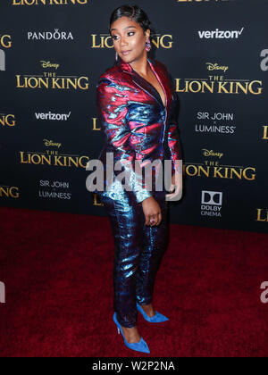 Hollywood, États-Unis. 09 juillet, 2019. HOLLYWOOD, LOS ANGELES, CALIFORNIE, USA - Juillet 09 : L'actrice Tiffany Haddish arrive à la première mondiale du Disney's 'Le Roi Lion' qui s'est tenue à l'Kodak Theater le 9 juillet 2019 à Hollywood, Los Angeles, Californie, États-Unis. (Photo par Xavier Collin/Image Crédit : Agence de Presse) L'agence de presse Image/Alamy Live News Banque D'Images