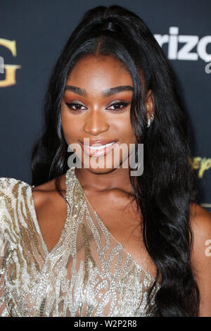 HOLLYWOOD, LOS ANGELES, CALIFORNIE, USA - 09 juillet : Kordei Normani Singer Hamilton arrive à la première mondiale du Disney's 'Le Roi Lion' qui s'est tenue à l'Kodak Theater le 9 juillet 2019 à Hollywood, Los Angeles, Californie, États-Unis. (Photo par Xavier Collin/Image Press Office) Banque D'Images