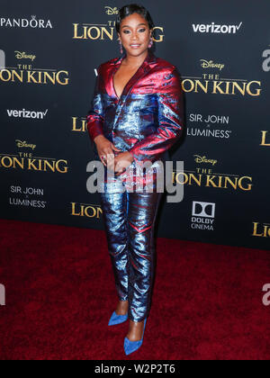 HOLLYWOOD, LOS ANGELES, CALIFORNIE, USA - Juillet 09 : L'actrice Tiffany Haddish arrive à la première mondiale du Disney's 'Le Roi Lion' qui s'est tenue à l'Kodak Theater le 9 juillet 2019 à Hollywood, Los Angeles, Californie, États-Unis. (Photo par Xavier Collin/Image Press Office) Banque D'Images