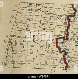 District 1901 1 détail de la carte des districts du Congrès du Massachusetts 12688 BPL Banque D'Images