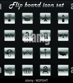 Journée des anciens combattants icon set Illustration de Vecteur