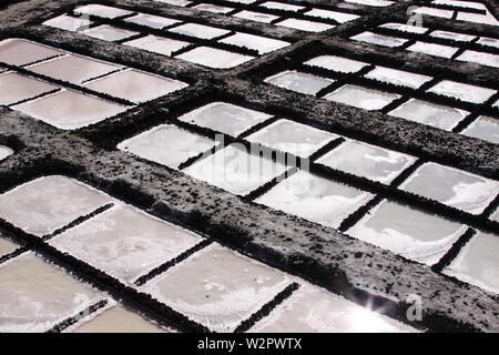 Plusieurs d'eau de mer remplie salines | Salinas Marinas de Fuencaliente, La Palma, Espagne Banque D'Images