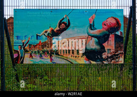 La mémoire des membres de l'équipage du Titanic Shankill Road, Belfast, Irlande du Nord. Banque D'Images