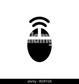 Connexion Wi-Fi au réseau local dans l'icône de la souris Style Télévision vecteur pour l'APP, l'ASSURANCE-CHÔMAGE, sites Web. Icône noire illustration vectorielle. Banque D'Images