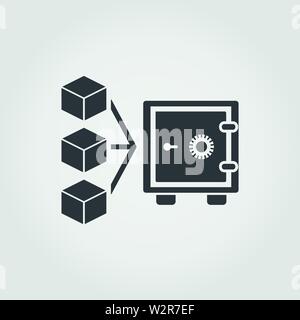 Icône de preuve de piquet plat. Design monochrome créatif de la collection d'icônes blockchain. Illustration simple de l'enseigne preuve de l'icône de piquet pour mobile et Web Illustration de Vecteur