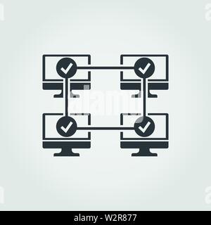 Icône plate Protocole. Design monochrome créatif de la collection d'icônes blockchain. Icône de protocole d'illustration de signe simple pour une utilisation mobile et Web Illustration de Vecteur