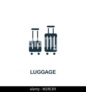 Icône bagages. Design d'éléments créatifs de la collection d'icônes touristiques. Icône Pixel Perfect Luggage pour la conception Web, les applications, les logiciels et l'impression Banque D'Images