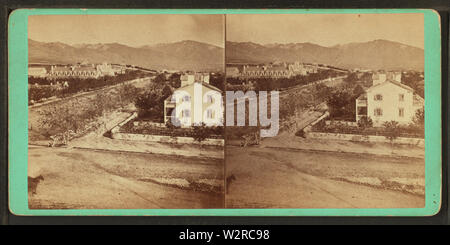 La résidence de Brigham Young, Salt Lake City, Utah, à partir de Robert N Dennis collection de vues stéréoscopiques Banque D'Images