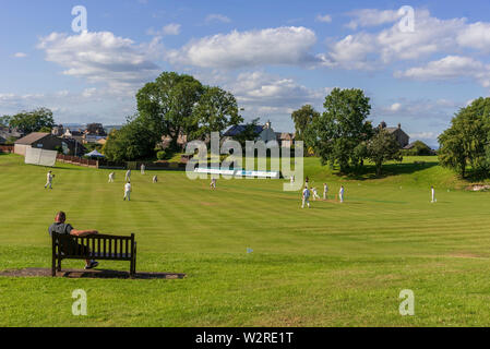 Cricket Village à Arnside en Cumbria. Banque D'Images