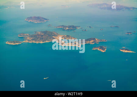 Vue aérienne de la belle île de la Corée du Sud à Yokjido Banque D'Images