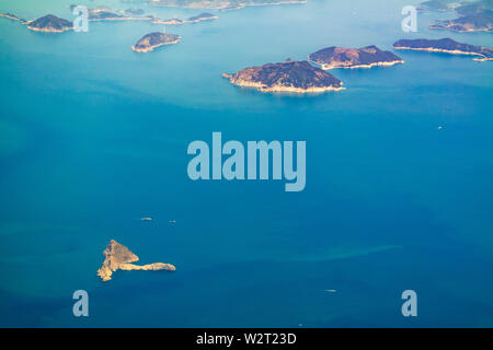 Vue aérienne de la belle île de Geoje en Corée du Sud Banque D'Images