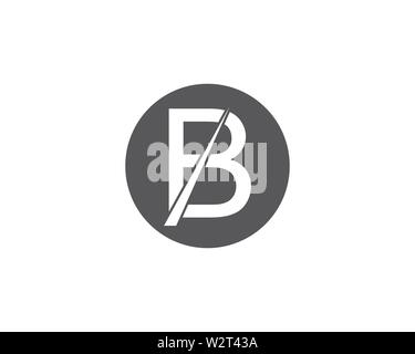 B Lettre modèle logo vector illustration Banque D'Images