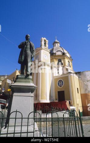 Église de San Michele Arcangelo, corricella, île de Procida, Campanie, Italie Banque D'Images