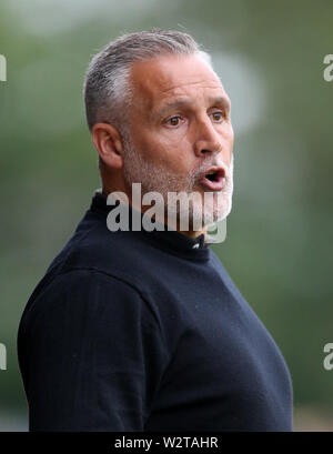 Kidderminster Harriers' manager John Pemberton lors de la pré-saison friendly à Aggborough Stadium, Kidderminster. Banque D'Images