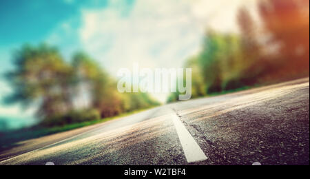 Mode vitesse flou de la route Banque D'Images