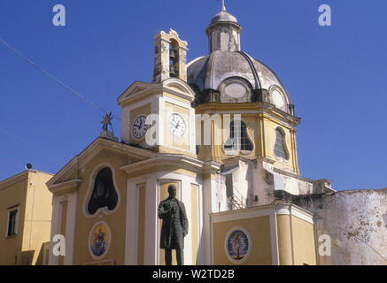 Église de San Michele Arcangelo, corricella, île de Procida, Campanie, Italie Banque D'Images