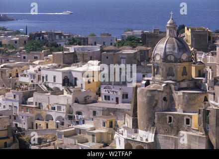 Église de San Michele Arcangelo, corricella, île de Procida, Campanie, Italie Banque D'Images