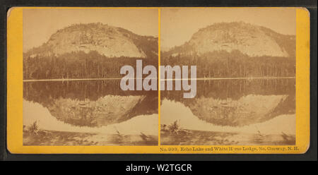 Echo Lake et White Horse Ledge, pas de Conway, NH, par Kilburn Brothers Banque D'Images