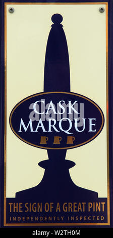 Cask Marque signe, 3 étoile, pub, bière en fût, ale, état, évaluation, bières, Ancient Mariner, pub Old Hunstanton, Norfolk, England, UK Banque D'Images