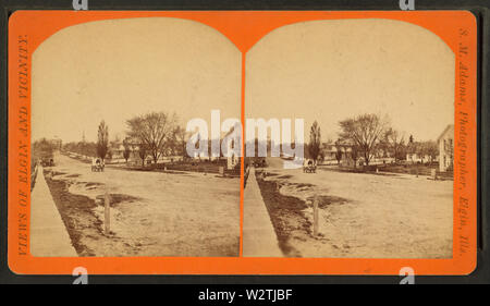 Elgin - une vue sur la rue montrant chariot couvert, par Adams, John Manley J M (3) Banque D'Images