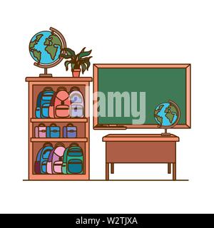 Tableau de l'école en classe Illustration de Vecteur
