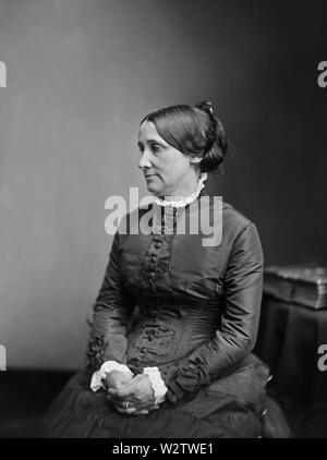 Lucy Webb Hayes, (1831-89), première dame des États-Unis, épouse de 1877-81 le président américain Rutherford B. Hayes, Portrait assis, photographie, Collection Brady-Handy, années 1870 Banque D'Images