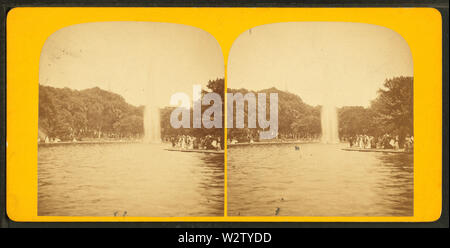 Fontaine sur le Boston Common, par John B Heywood 2 Banque D'Images