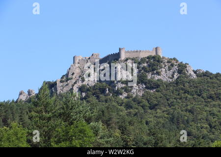 Château de Puilaurens, France Banque D'Images