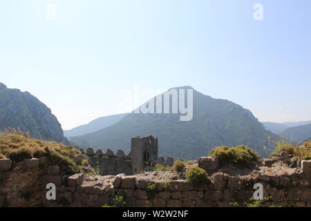 Château de Puilaurens, France Banque D'Images