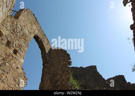 Château de Puilaurens, France Banque D'Images