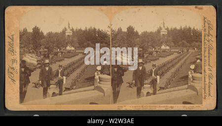Général Francis Scott Key's statue, Golden Gate, San Francisco, à partir de Robert N Dennis collection de vues stéréoscopiques Banque D'Images