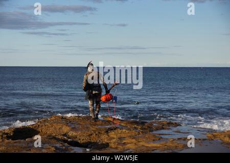 Point de Bellambi diver Banque D'Images