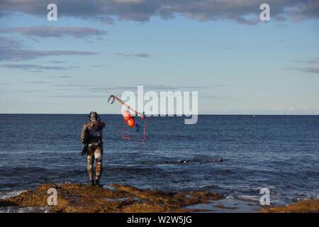 Point de Bellambi diver Banque D'Images