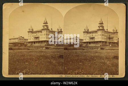 Grand Central Hotel, Bar Harbour, Mt Desert, moi, par B Bradley Banque D'Images