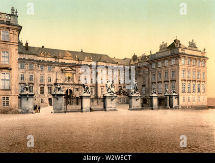 Entrée au château de Prague, la Bohême, Autriche-Hongrie, vers 1900 Banque D'Images