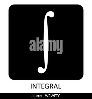 Illustration symbole intégrale Illustration de Vecteur