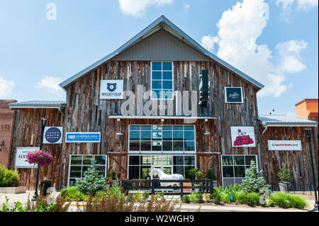 La grange au sommet à la Ferme Fritz à Lexington Kentucky Banque D'Images