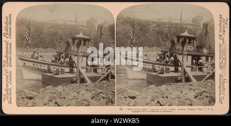 Maid of the Mist - nymphe de la puissante cataracte, Niagara Falls, États-Unis d'Amérique, par Underwood & Underwood Banque D'Images