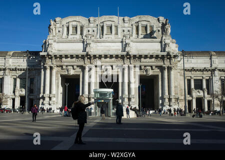 L'Italie, Lombardie, Milan, gare centrale Banque D'Images